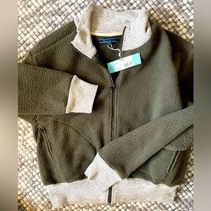 NWT Shore Seattle full zip Sherpa bomber